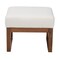 Baxton Studio Yashiya MidCentury OffWhite Boucle Upholstered and Walnut Brown Finished Wood Ottoman Footstool 225-12926-ZORO - alternate 5